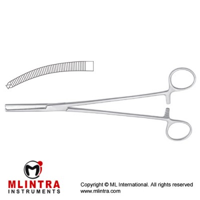 Holzbach Hysterectomy Forcep Curved Stainless Steel, 24.5 cm - 9 3/4"